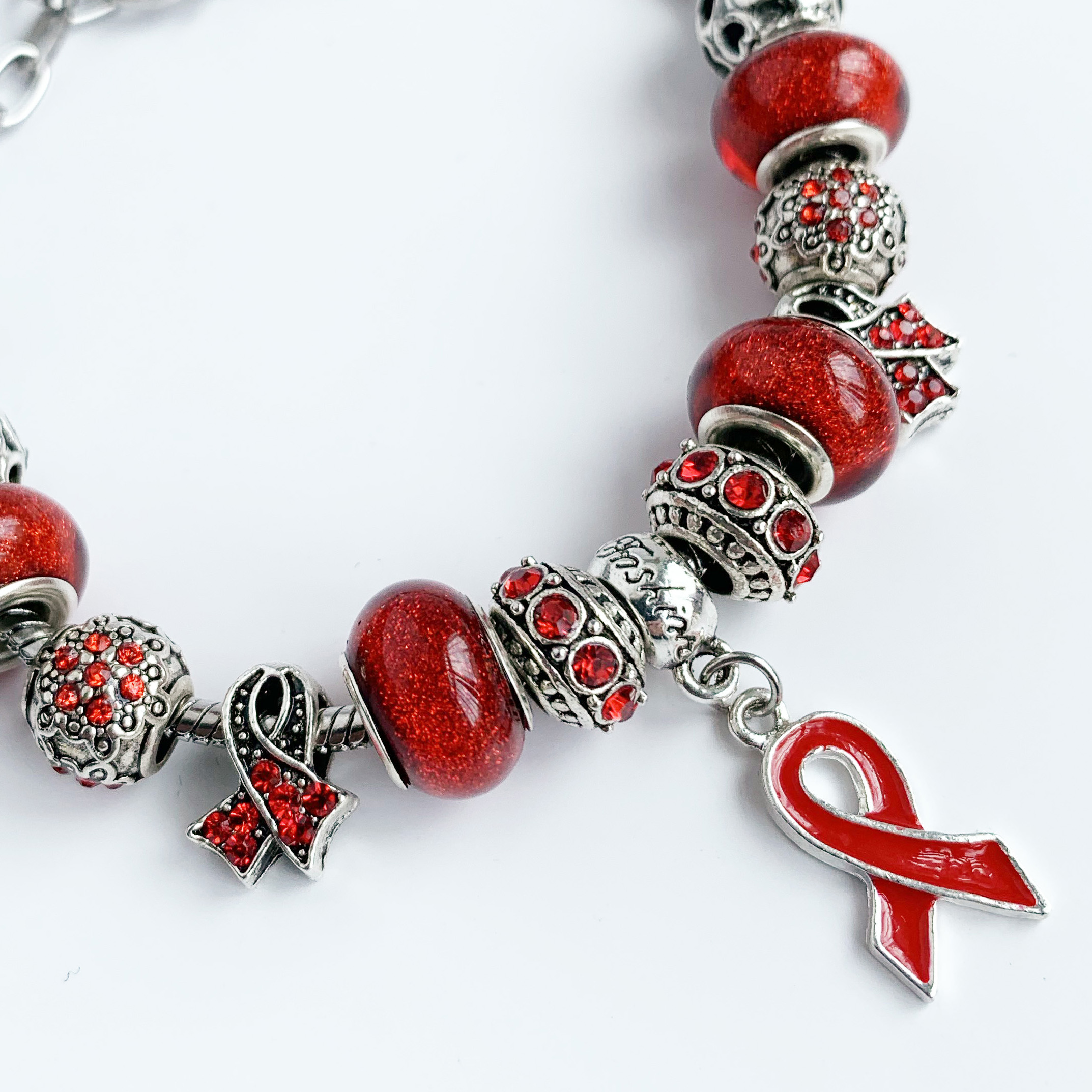 Red Ribbon Charm Bracelet – Malaysian AIDS Foundation