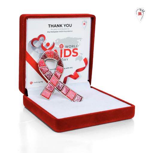 World AIDS Day Red Ribbon Pin